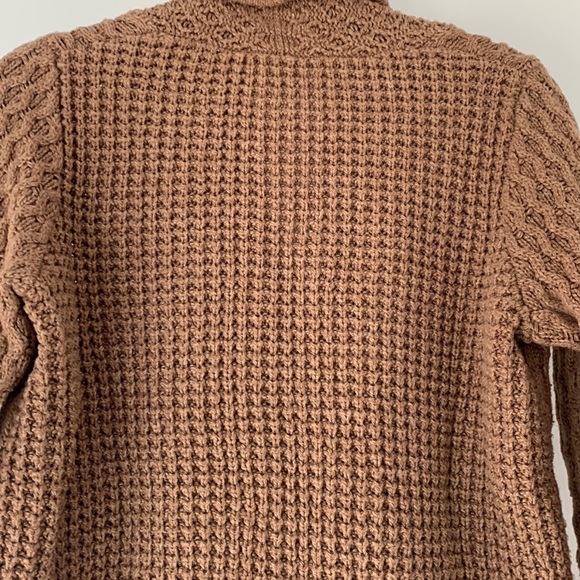 MADEWELL Shawl Collar Snap Cardigan Sweater Tan - Picture 6 of 9